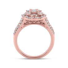 Load image into Gallery viewer, 14kt Rose Gold Womens Round Diamond Oval Ring 1 Cttw

