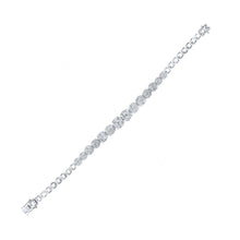 Load image into Gallery viewer, 14kt White Gold Womens Round Diamond Tennis Bracelet 7 Cttw
