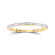 Load image into Gallery viewer, 10kt Yellow Gold Round Diamond Oval Bridal Wedding Ring Band Set 1/3 Cttw
