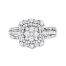 Load image into Gallery viewer, 14kt Yellow Gold Womens Round Diamond Cluster Ring 1 Cttw
