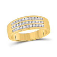 Load image into Gallery viewer, 14kt Yellow Gold His Hers Round Diamond Solitaire Matching Wedding Set 1-3/4 Cttw
