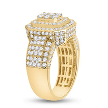 Load image into Gallery viewer, 14kt Yellow Gold Mens Round Diamond Cluster Ring 2-7/8 Cttw
