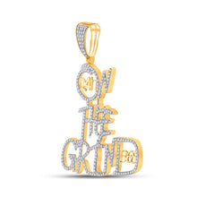 Load image into Gallery viewer, 10kt Yellow Gold Mens Round Diamond On The Grind Charm Pendant 3/4 Cttw
