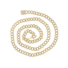 Load image into Gallery viewer, 10kt Yellow Gold Mens Round Diamond Miami Cuban Link Chain Necklace 10 Cttw
