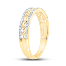 Load image into Gallery viewer, 10kt Yellow Gold Womens Round Diamond Band Ring 1/5 Cttw
