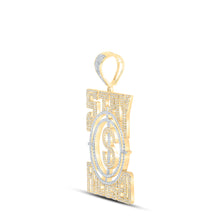 Load image into Gallery viewer, 10kt Yellow Gold Mens Round Diamond Stay Focused Charm Pendant 2-3/4 Cttw
