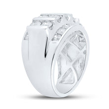 Load image into Gallery viewer, 14kt White Gold Mens Round Diamond Band Ring 4 Cttw
