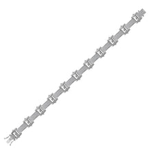 Load image into Gallery viewer, 10kt White Gold Mens Round Diamond Link Bracelet 1-3/8 Cttw
